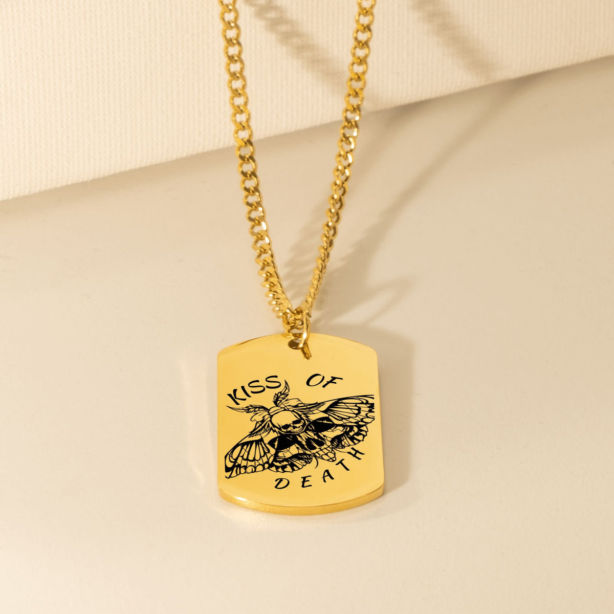 Death's Embrace Tag Necklace