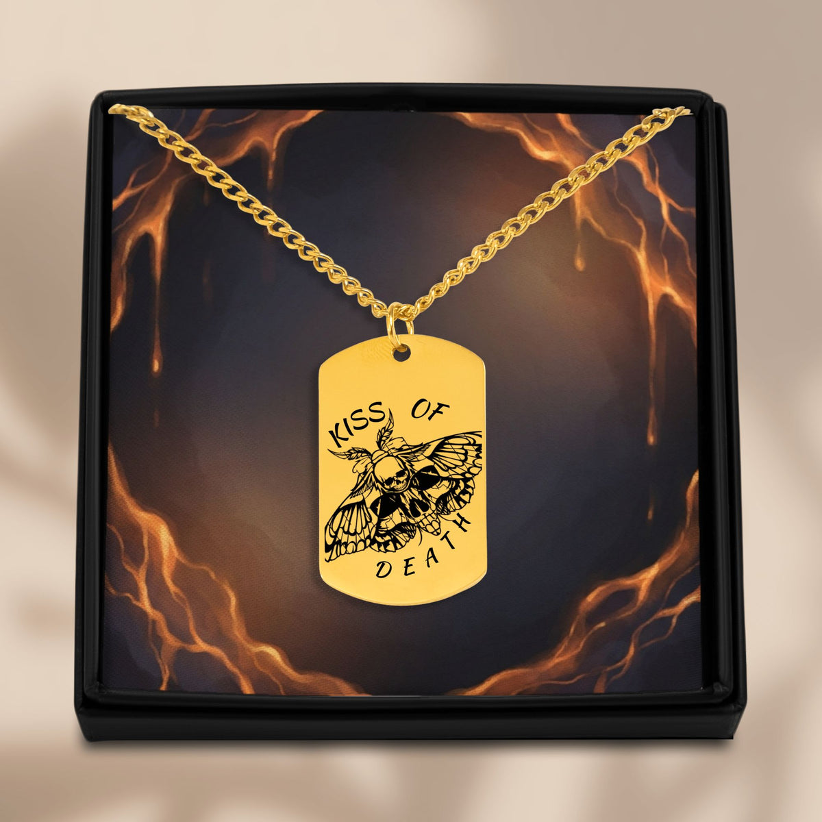 Death's Embrace Tag Necklace