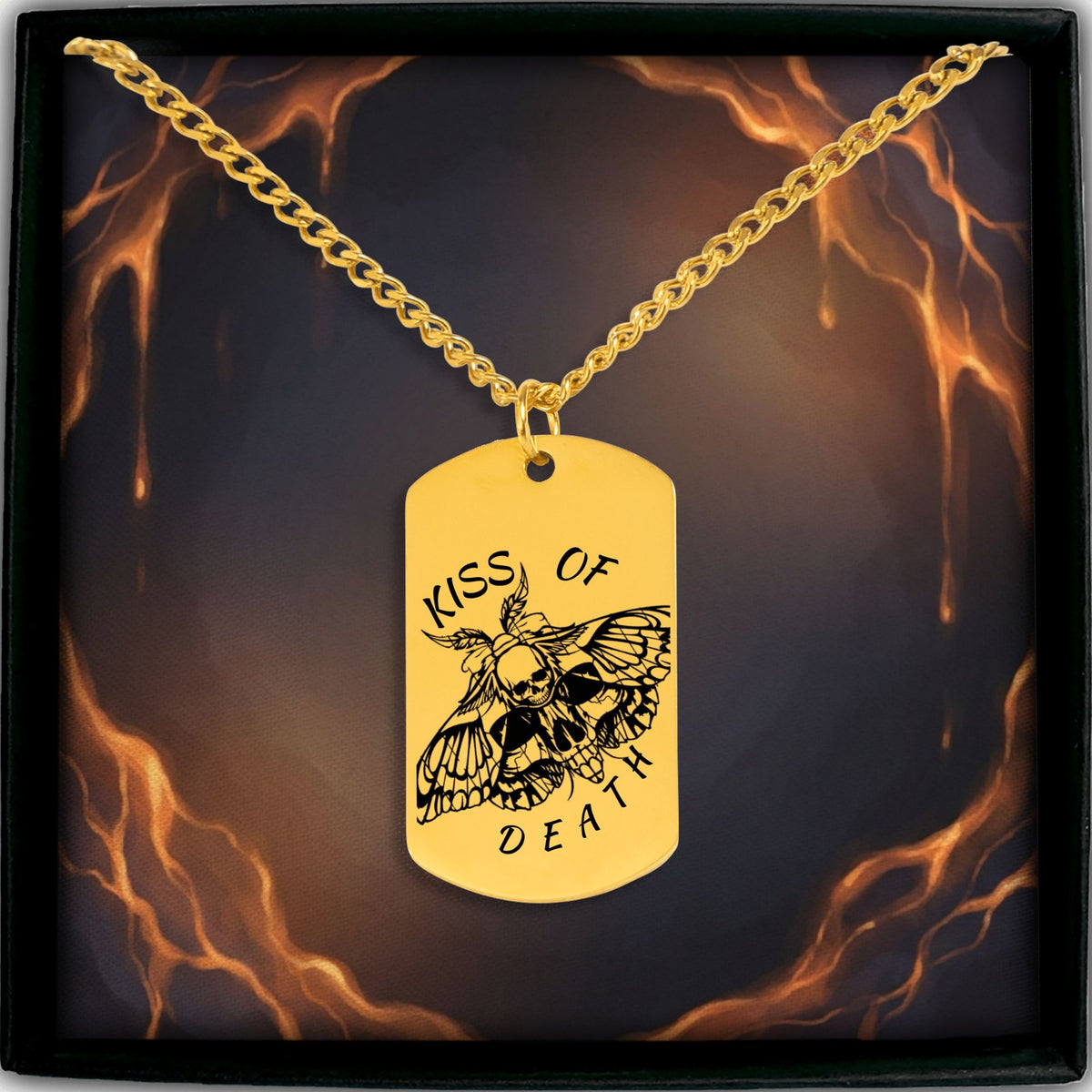 Death's Embrace Tag Necklace