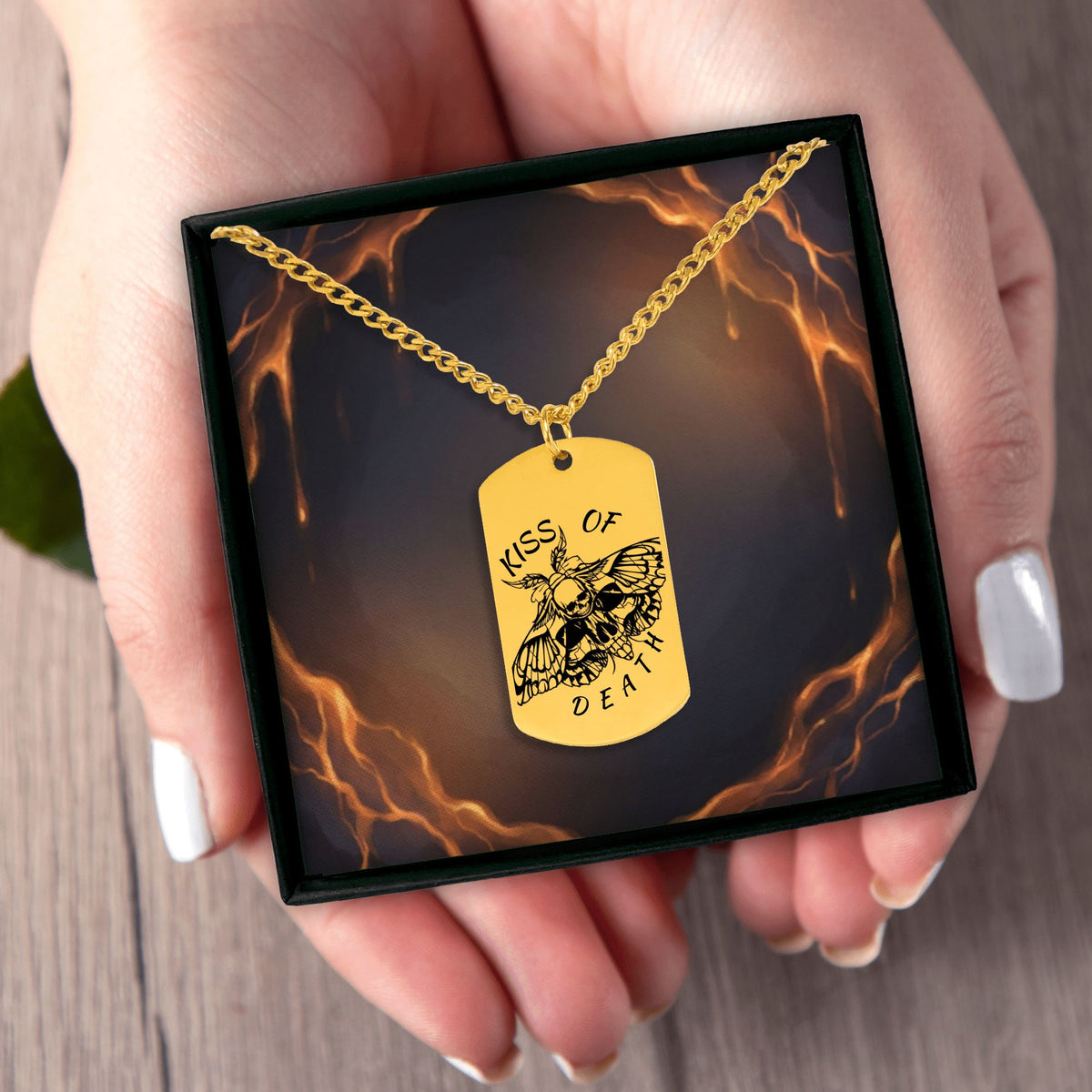 Death's Embrace Tag Necklace
