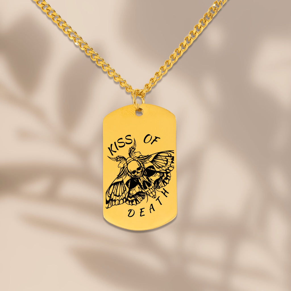 Death's Embrace Tag Necklace