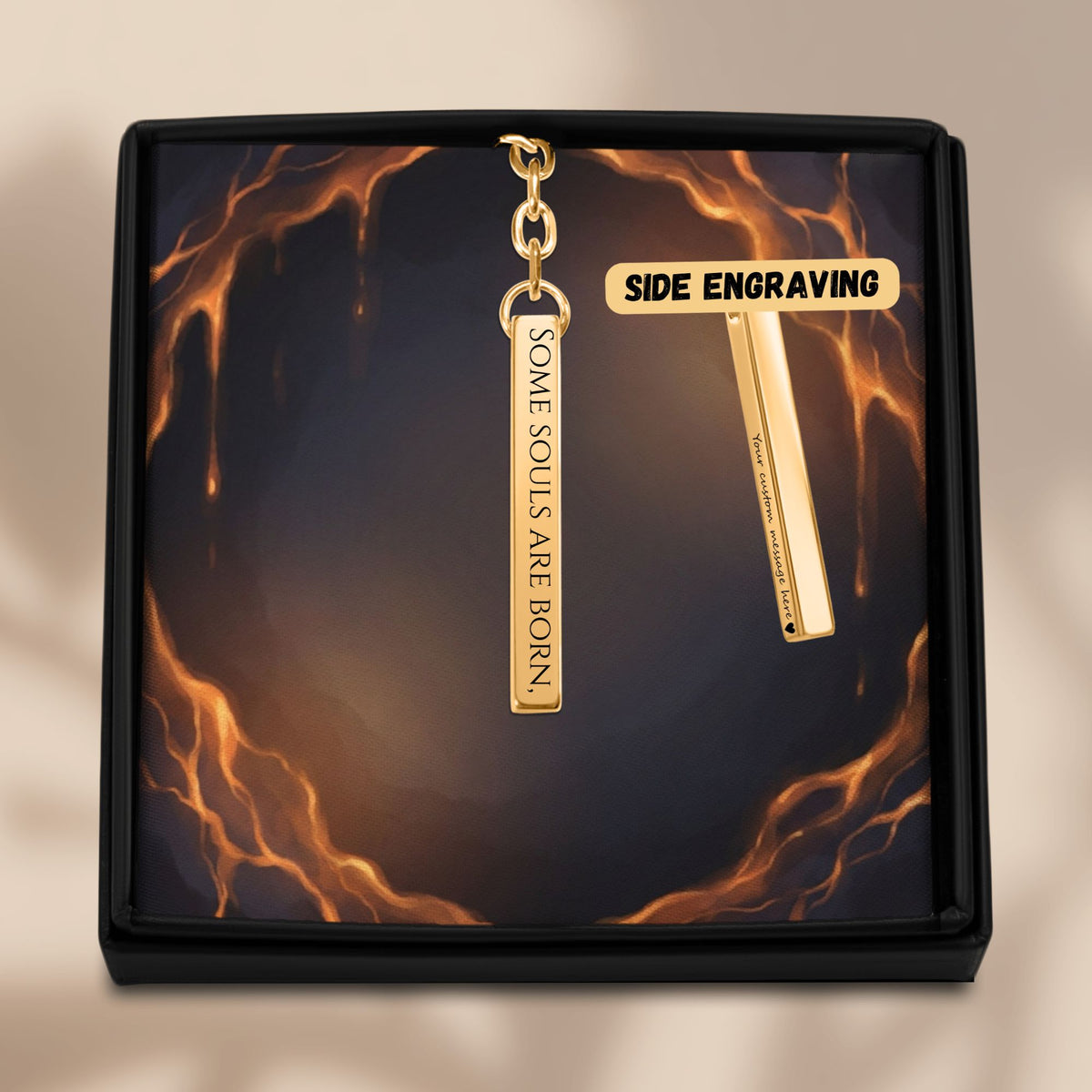 Dark by Design 3D Bar Keychain